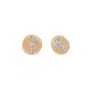 Marco Bicego Jaipur 18K Yellow Gold and Diamond Accent Small Stud Earrings OB1767 B2 YW