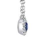 Shy Creation Diamond & Blue Sapphire Necklace SC55002751