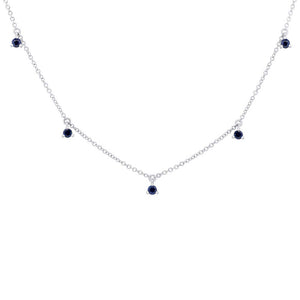 Shy Creation Blue Sapphire Necklace SC55006414
