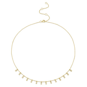 Shy Creation Diamond Baguette Necklace SC55008301