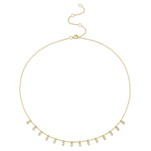 Shy Creation Diamond Baguette Necklace SC55008301