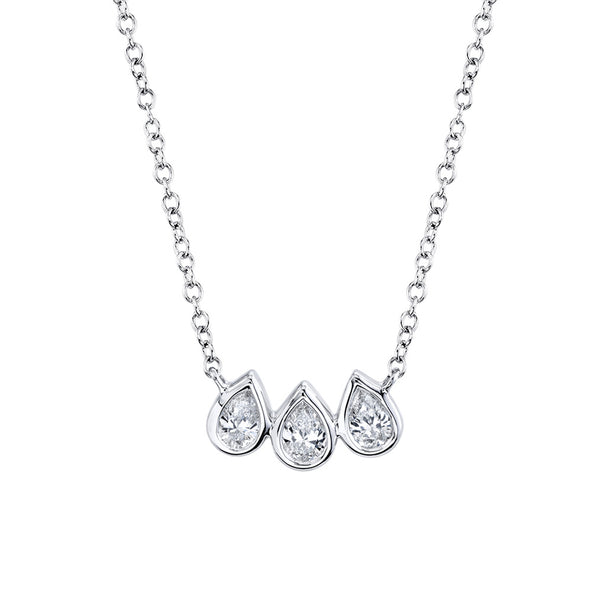 Shy Creation Diamond Pear Necklace SC55019757