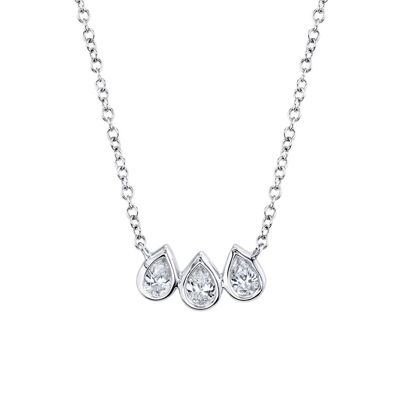 Shy Creation Diamond Pear Necklace SC55019757