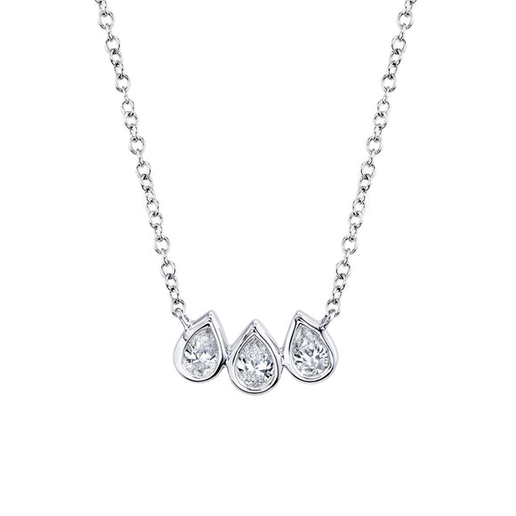 Shy Creation Diamond Pear Necklace SC55019757