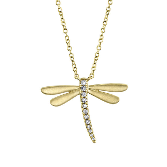Shy Creation Diamond Dragonfly Necklace SC55020407