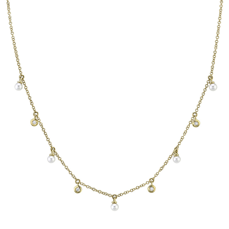 Shy Creation Diamond & Cultured Pearl Necklace SC55021032