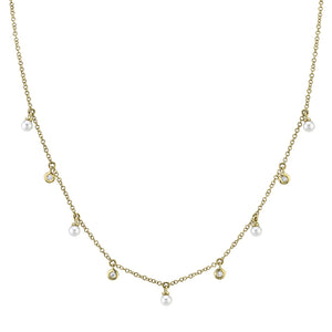 Shy Creation Diamond & Cultured Pearl Necklace SC55021032