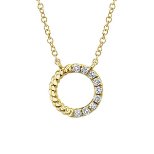 Shy Creation Diamond Circle Necklace SC55021943