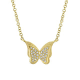 Shy Creation Diamond Butterfly Necklace SC55021952