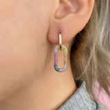 Shy Creation Diamond & Multi-Color Pave Earrings SC55023311