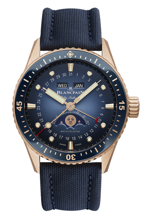 Blancpain Fifty Fathoms Bathyscaphe Complete Calendar Red Gold 5054 3640 O52B