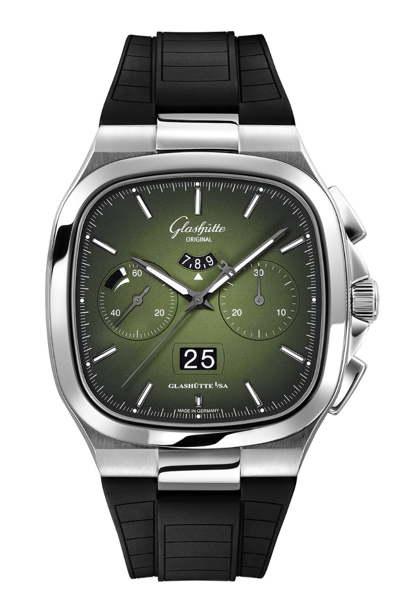 Glashutte Original Vintage Seventies Chronograph Panorama Date 1 37 02 Topper Fine Jewelers