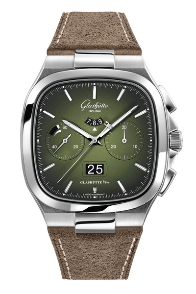 Glashutte Original Vintage Seventies Chronograph Panorama Date 1 37 02 Topper Fine Jewelers