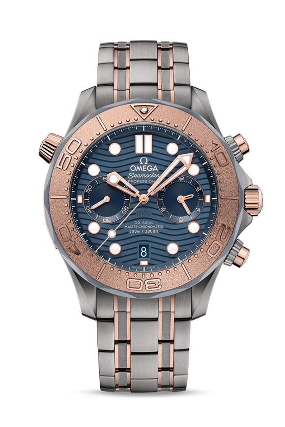 Omega Seamaster Diver 300M Chronograph Sedna Gold Titanium