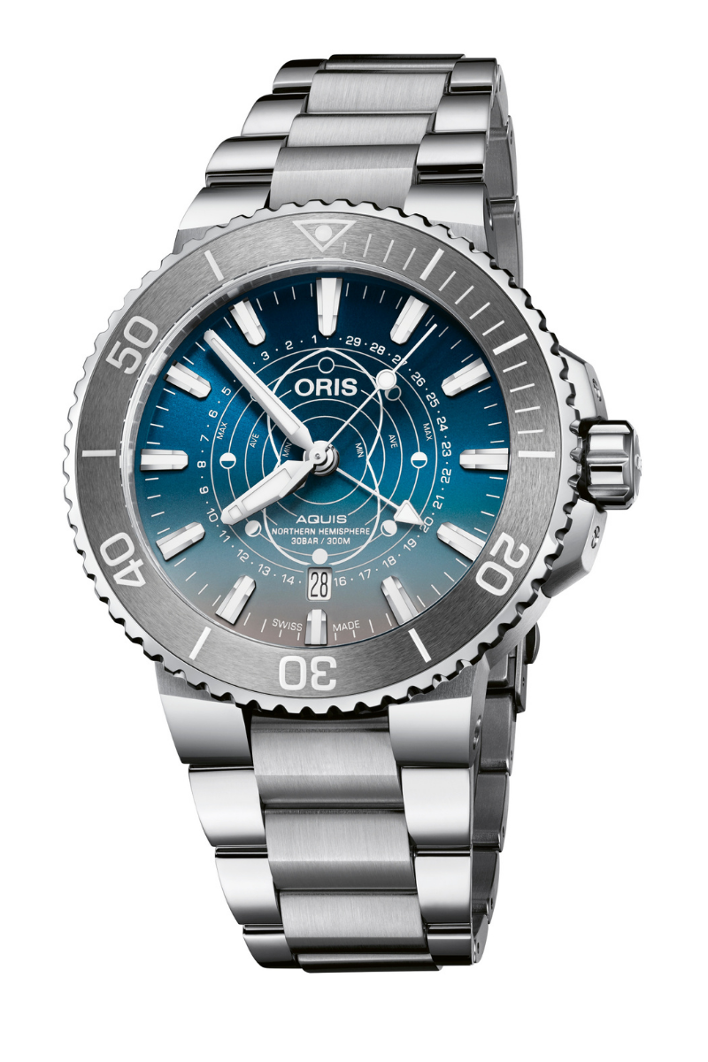 Oris Aquis Dat Watt Limited Edition Stainless Steel 01 761 7765 4185 S Topper Fine Jewelers