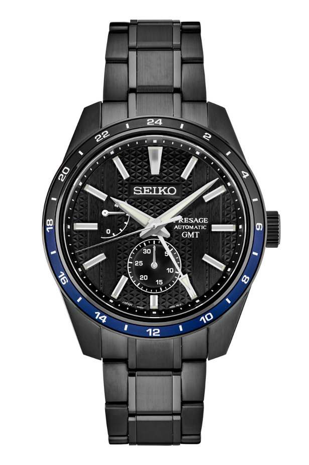 Seiko Presage Sharp Edged GMT Zero Halliburton Limited Edition GMT SPB271